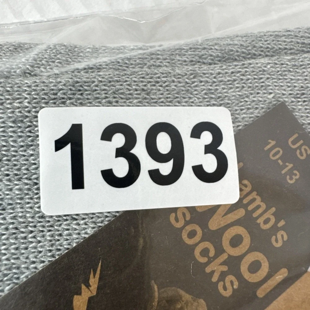 Lamb's Wool Blend Socks NEW Men's US 10-13 Lot of 2 Gray Orange Calf Length 1393